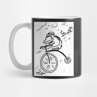 Penny Farthing Ape Hurtles Down the Hill Mug